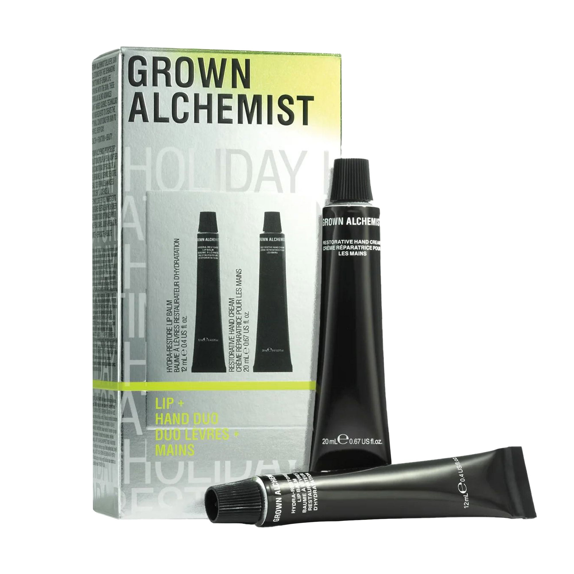 Зволожувальний набір для губ та рук Grown Alchemist Holiday Lip + Hand Duo (бальзам для губ, 12 мл + крем для рук, 20 мл)